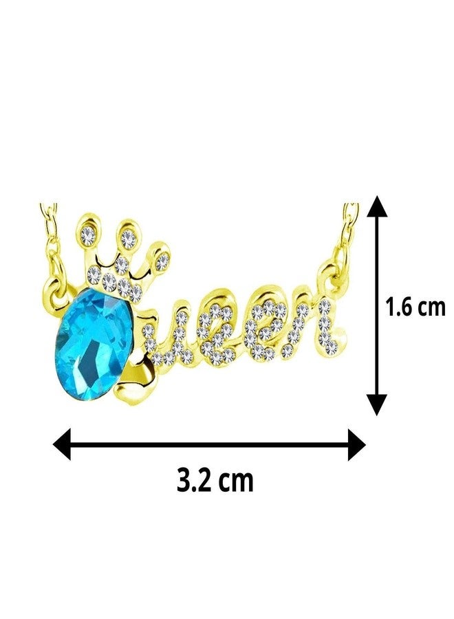 Okos Valentine Special Imitation Mix Plating Jewellery Combo Of 5 Stylish Designer Pendant Necklace Embellished With Multicolor Crystal Elements CO1000358 - Image 3