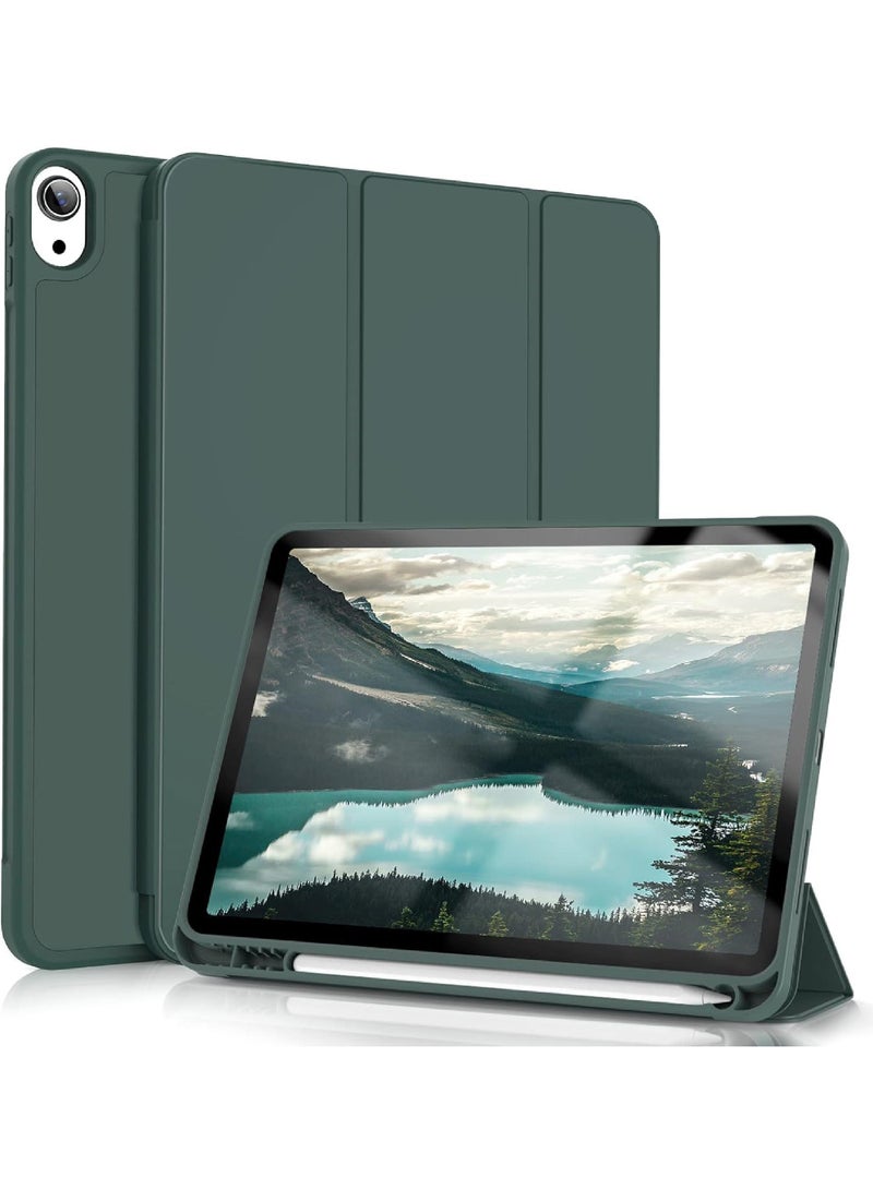 Rock Pow Case for iPad Air 11-Inch M2 (2024), iPad Air 5/4 (2022/2020 5th/4th Generation 10.9-Inch) with Pencil Holder, Slim Tablet Cover with Soft TPU Back, Auto Wake/Sleep - Image 1