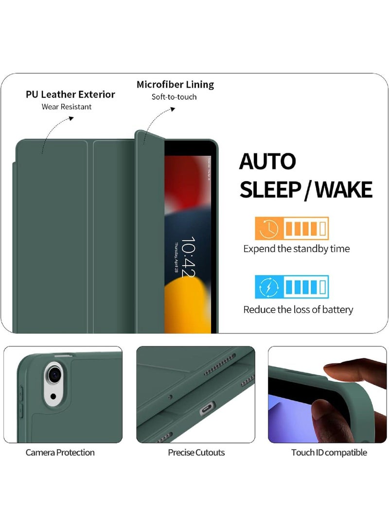 Rock Pow Case for iPad Air 11-Inch M2 (2024), iPad Air 5/4 (2022/2020 5th/4th Generation 10.9-Inch) with Pencil Holder, Slim Tablet Cover with Soft TPU Back, Auto Wake/Sleep - Image 2