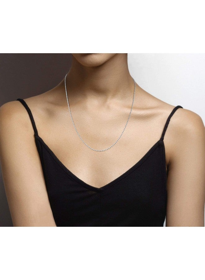 Miabella Solid 925 Sterling Silver Italian 2mm, 3mm Diamond-Cut Braided Rope Chain Necklace for Men Women Made in Italy (2mm, Length 22 Inches) - Image 3