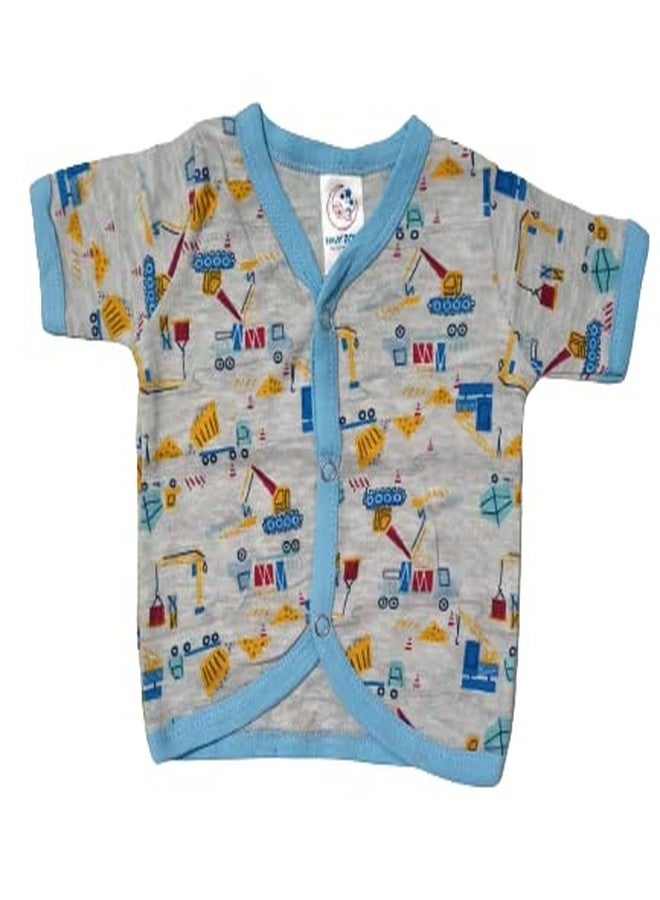 NAVYZONE Baby Half sleeve Top/front open T-shirt (Cotton Hosiery) For Little Baby (Multicolour) Pack of-3 - Image 3