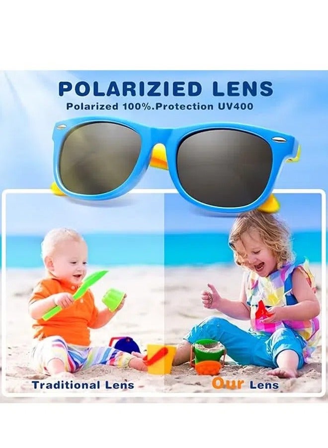 Children's Sun Glasses - Kids Polarized SunGlasses TPEE Rubber Flexible Frame for Boys Girls Age 2-10, 100% UV Protection（Car Glasses Case） - Image 5