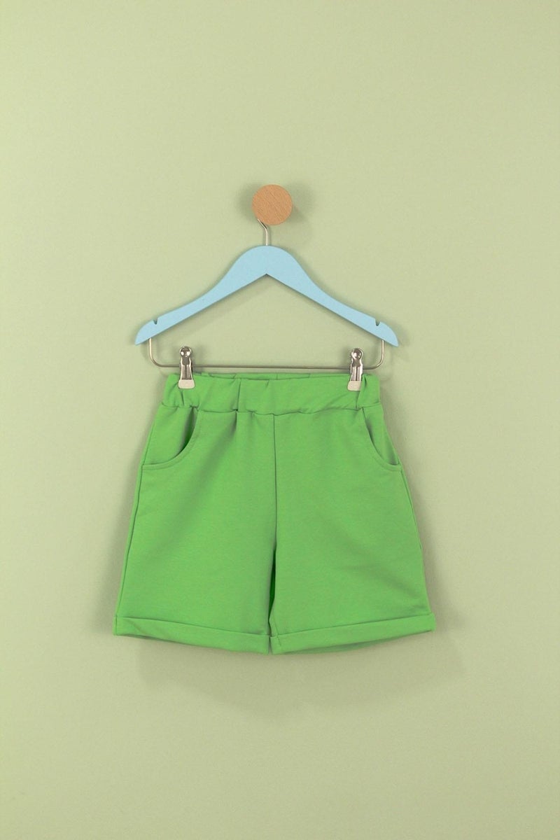 Perendi Basic Boy's Double Bermuda Shorts Green Blue  - Image 1