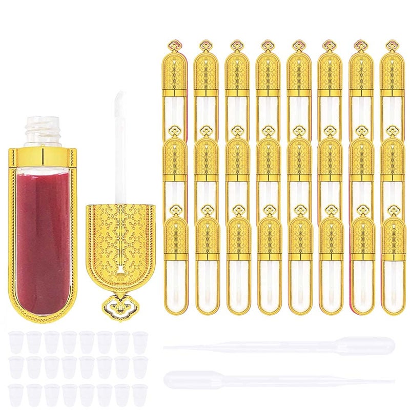 COSIDEA 24 PCS Refillable Empty 5ml GOLD Crown Lip Gloss Tubes with WandCute Lipgloss Containers DIY Lip Gloss Making Kit Container Bulk Wholesale - Image 2