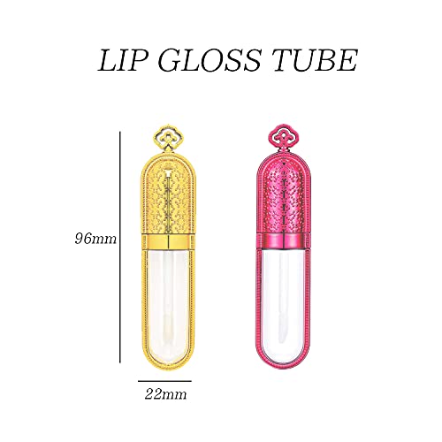 COSIDEA 24 PCS Refillable Empty 5ml GOLD Crown Lip Gloss Tubes with WandCute Lipgloss Containers DIY Lip Gloss Making Kit Container Bulk Wholesale - Image 3