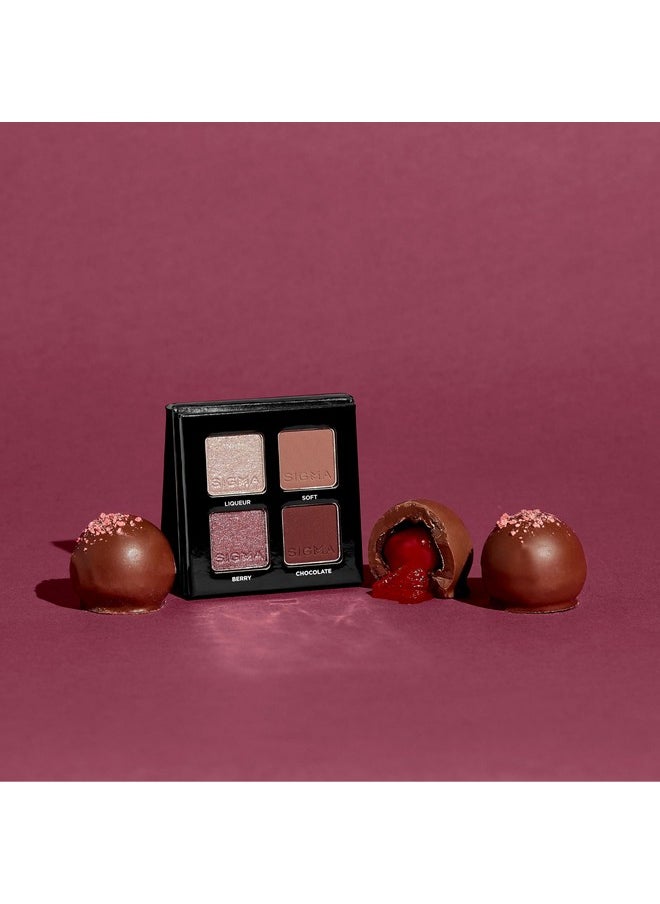 Sigma Beauty - Quad Eyeshadow Palette - Makeup Eyeshadow Quad With A Buttery Soft Formula And Buildable, Blendable Shades For A Flawless Eye Look, Designed For All Day Wear (Bonbon) - Image 1