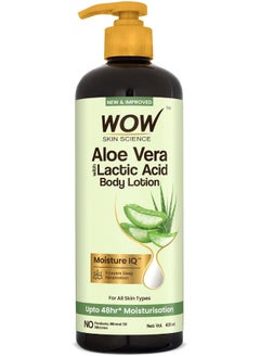WOW Skin Science Aloe Vera Body Lotion Ultra Light Hydration For Summer 400Ml  - Image 1