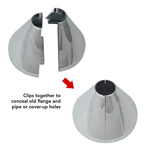 KEENEY K857-21 Clip on Deep Flange Cover for 1/2 in. Pipe, Silver - Image 5