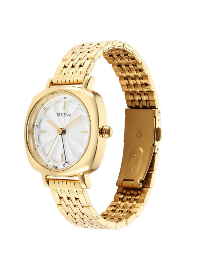 TITAN Neo Women’s Watch 2689YM01 – Silver Dial, Gold-Tone Stainless Steel Strap, Quartz Movement - Image 3