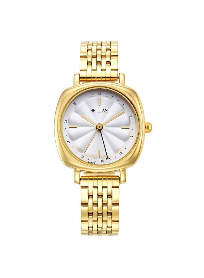 TITAN Neo Women’s Watch 2689YM01 – Silver Dial, Gold-Tone Stainless Steel Strap, Quartz Movement - Image 1