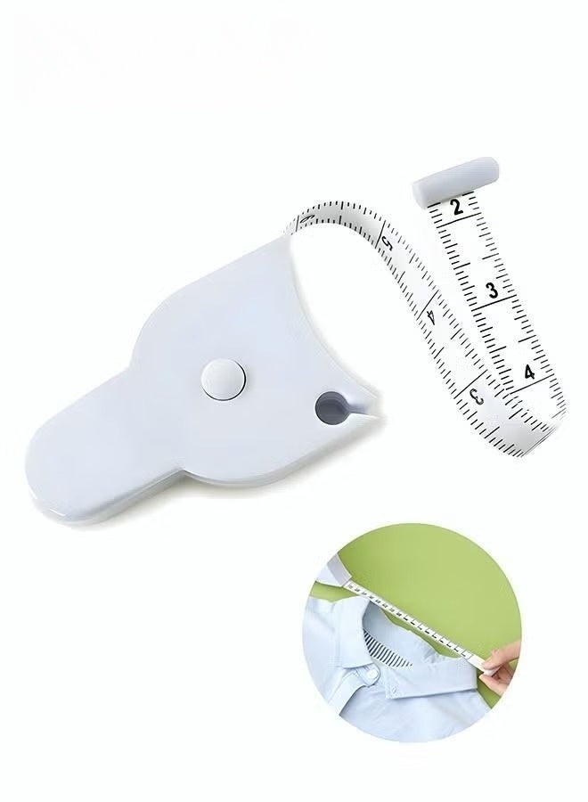 لوميا شريط قياس الجسم الأوتوماتيكي مع آلية قفل وزر دفع، متر قياس الجسم القابل للسحب لقياسات الجسم،شريط قياس،  قياس دقيق للجسم لفقدان الوزن والخياطة والتفصيل واللياقة البدنية (أبيض) - Image 5