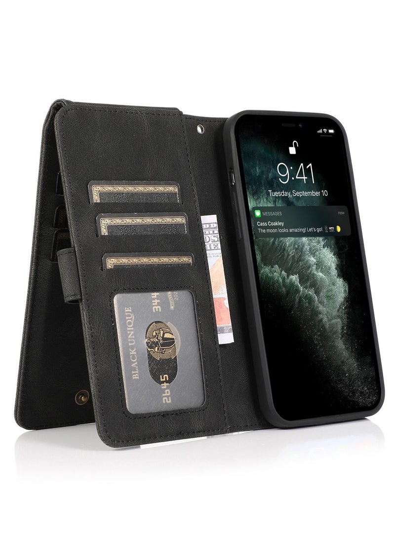 Loquat Suitable For iPhone Wallet Type Solid Color Mobile Phone Leather Case - Image 2