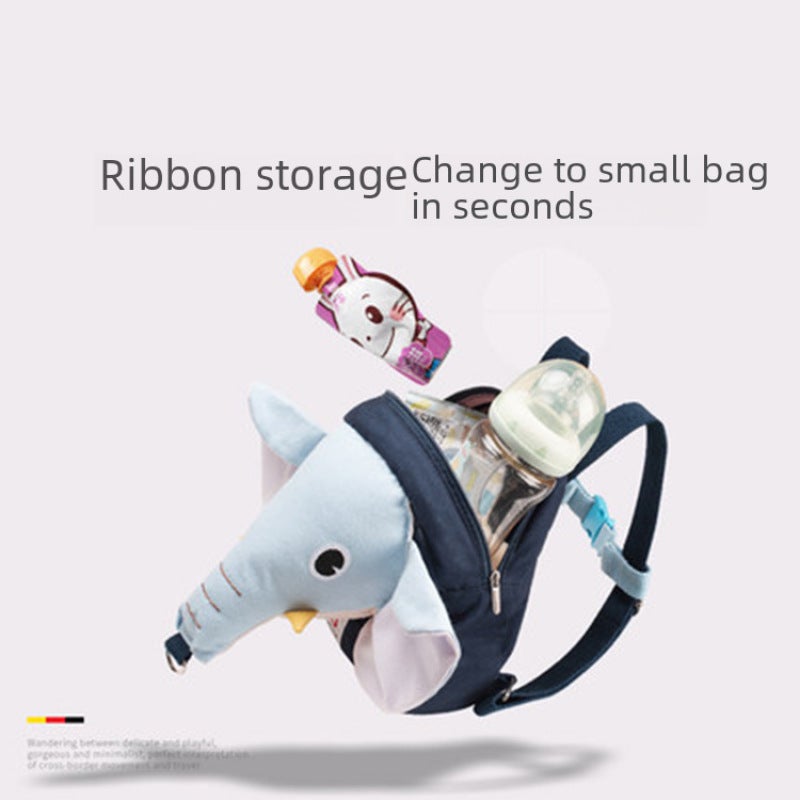 Baby Anti-loss Backpack Baby Elephant Anti-loss Rope Belt Children's Kindergarten Shoulder Small Schoolbag Traction Rope Bracelet(Pink) - Image 4