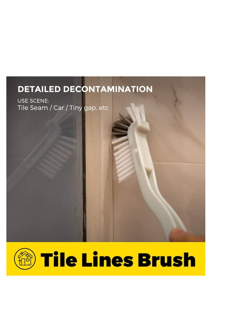 Zikra Drill Brush Attachments Set Power Scrubber Cleaning Brush Bathroom Scrub Brushes Corners Cleaning Brush kit with Extend Long Attachment for Grout, Floor, Tub, Shower, Tile, Kitchen - Image 4