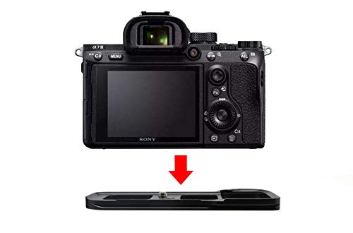 HITHUT Hand Grip Quick Release Metal Base Plate for Sony A7M3 A7III A7RIII A7R3 A9 with 1/4" Screw and Hex Wrench Black - Image 5