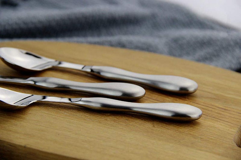 ZYER Adaptive Utensils 2pcs Curved Spoon Set Right Handed Angled Spoons Cutlery Utensil Stainless Steel Eating Silverware for Hand Tremors, Arthritis, Parkinson's or Elderly Use - Image 4