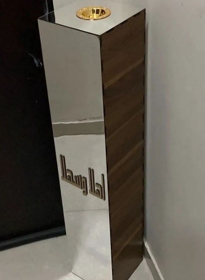 fan baytk Wooden Reception Incense Burner - A Touch of Elegance and Warmth (20cm x 20cm x 80cm) Enjoy a welcoming atmosphere with this unique incense burner, which combines the beauty of design with the fragrance of incense that fills the place, making it ideal for use in homes, offices and special occasions.