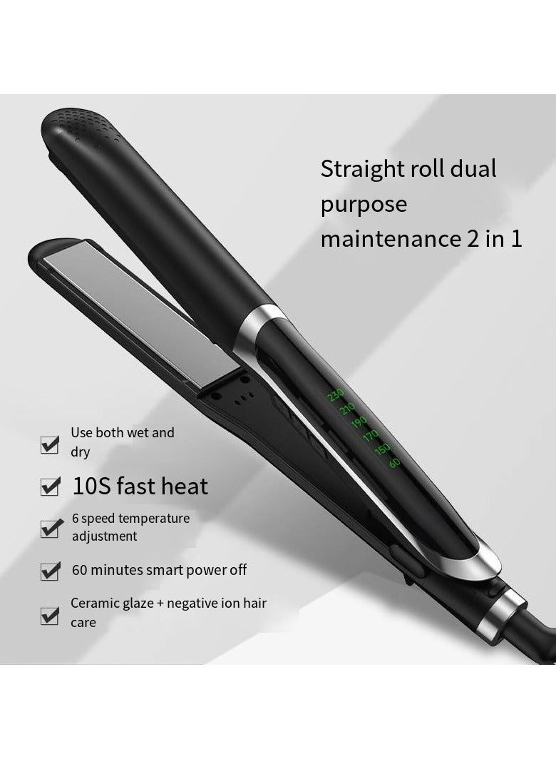 general 2-in-1 Ionic Hair Straightener & Curling Iron – Dual Styling with Ceramic Plates - Image 1
