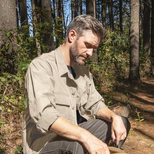 Propper Men's BDU Shirt – Long Sleeve, Khaki, Medium Regular - Image 3