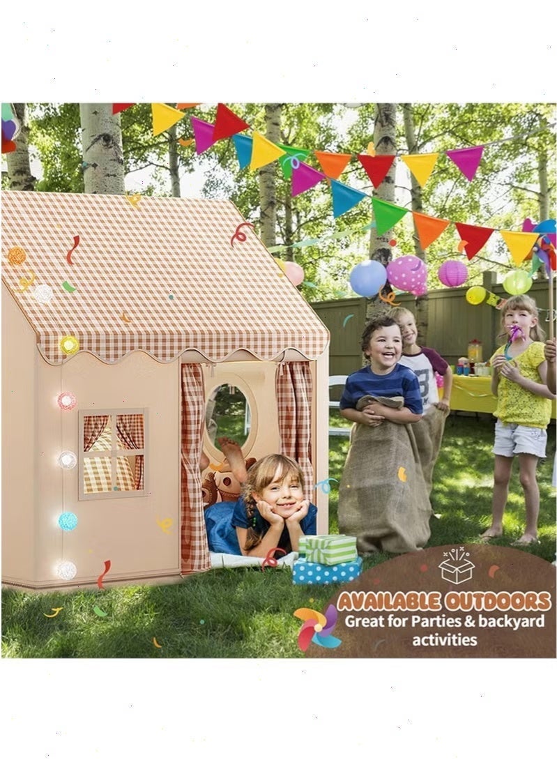 Yoawllty Kids Castle Theme Play Tent House Indoor Playhouse Portable Children Play Tent Fun Toy for Boys Girls Home Garden Playing - Image 5