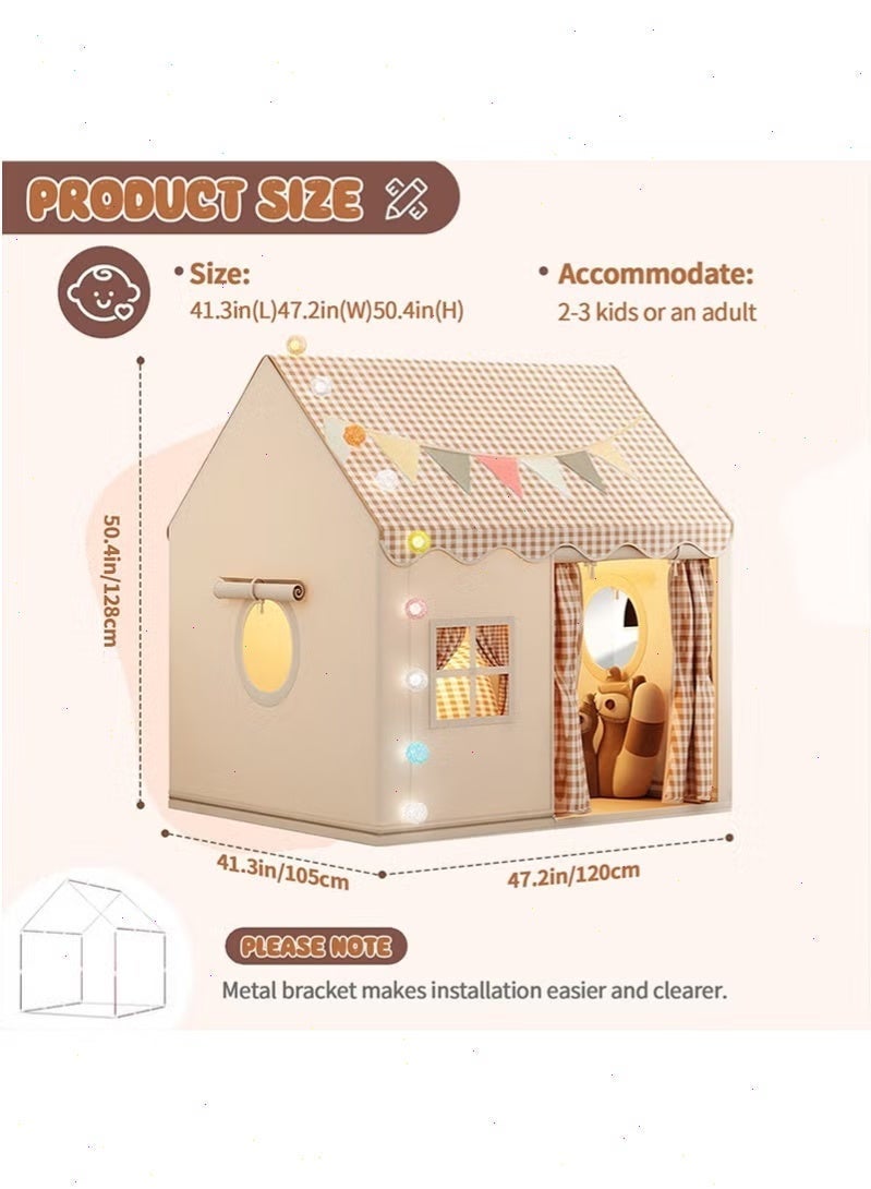 Yoawllty Kids Castle Theme Play Tent House Indoor Playhouse Portable Children Play Tent Fun Toy for Boys Girls Home Garden Playing - Image 3