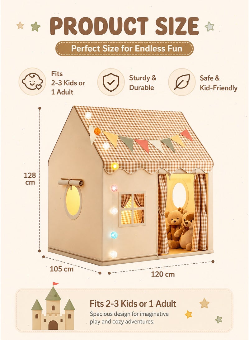 Yoawllty Kids Castle Theme Play Tent, Portable Foldable Playhouse, Fun Toy for Boys and Girls, Ideal Kids Castle Theme for Home, Indoor & Garden Outdoor Playing in Saudi Arabia - Image 2