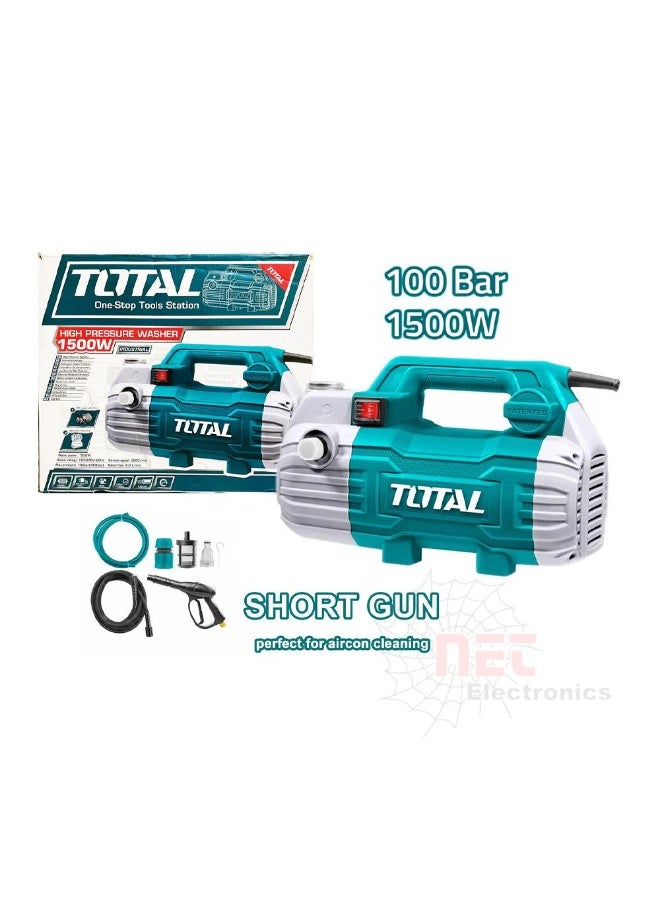 Total Compact High Pressure Washer 1500W 100 Bar, 6.7 L/min - Image 1