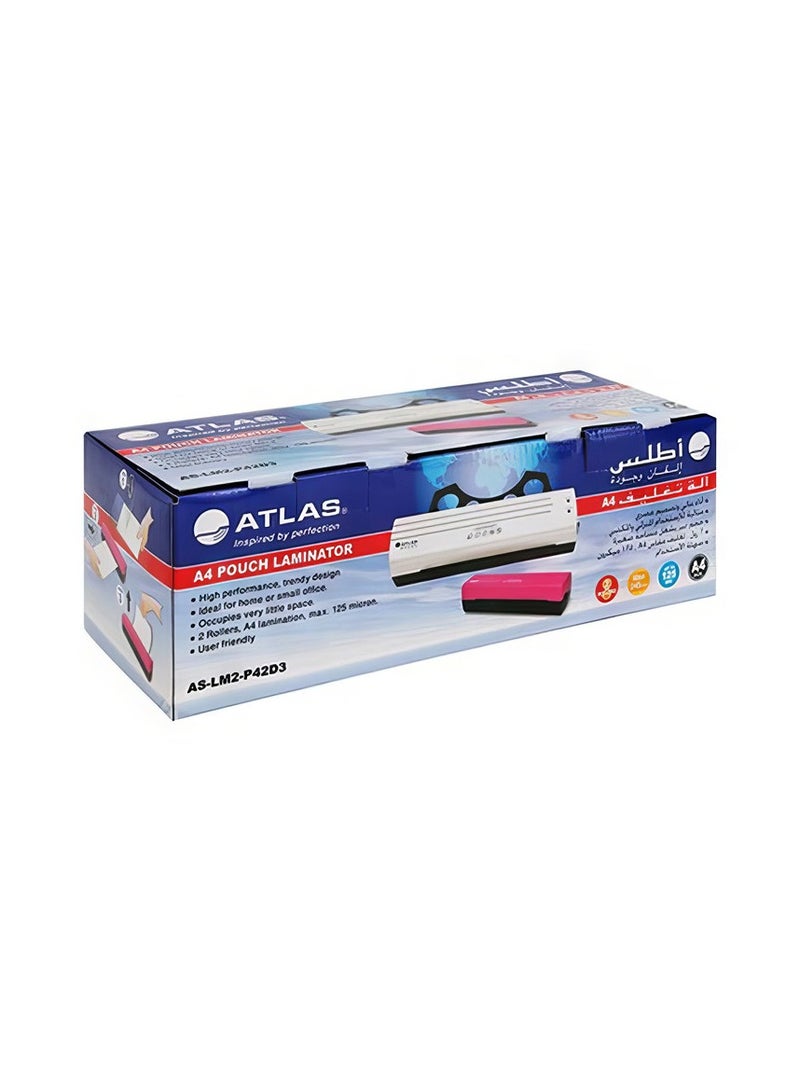 ATLAS A4 Pouch Laminator with 2 Rollers - Image 2