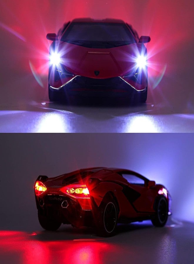 Galaxy Hi-Tech Lamborghini Sian Toy Car 1:32 Exclusive Alloy Metal Pull Back Die-cast Car Metal Pullback Toy with Openable Doors & Light, Music Boys Gifts Toys for Kids【Colors as Per Stock】 - Image 4