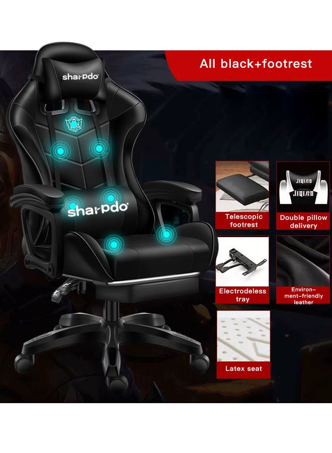 Sharpdo Household E-sports Game Chair With Foot Pad and Massage - Image 3