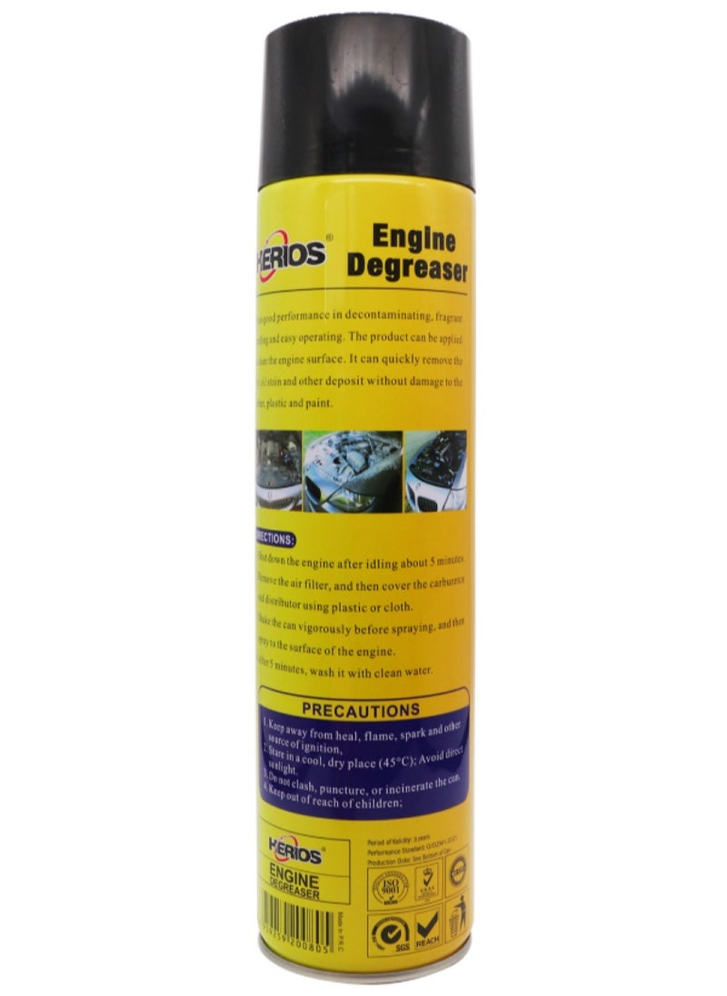 Engine Degreaser (650ml) for Removing Tough Grease and Oil Build-Up, Heavy-Duty Formula, Clings to Surfaces, Fast Acting