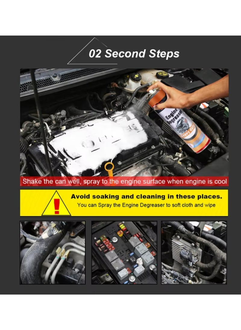 Engine Degreaser (650ml) for Removing Tough Grease and Oil Build-Up, Heavy-Duty Formula, Clings to Surfaces, Fast Acting