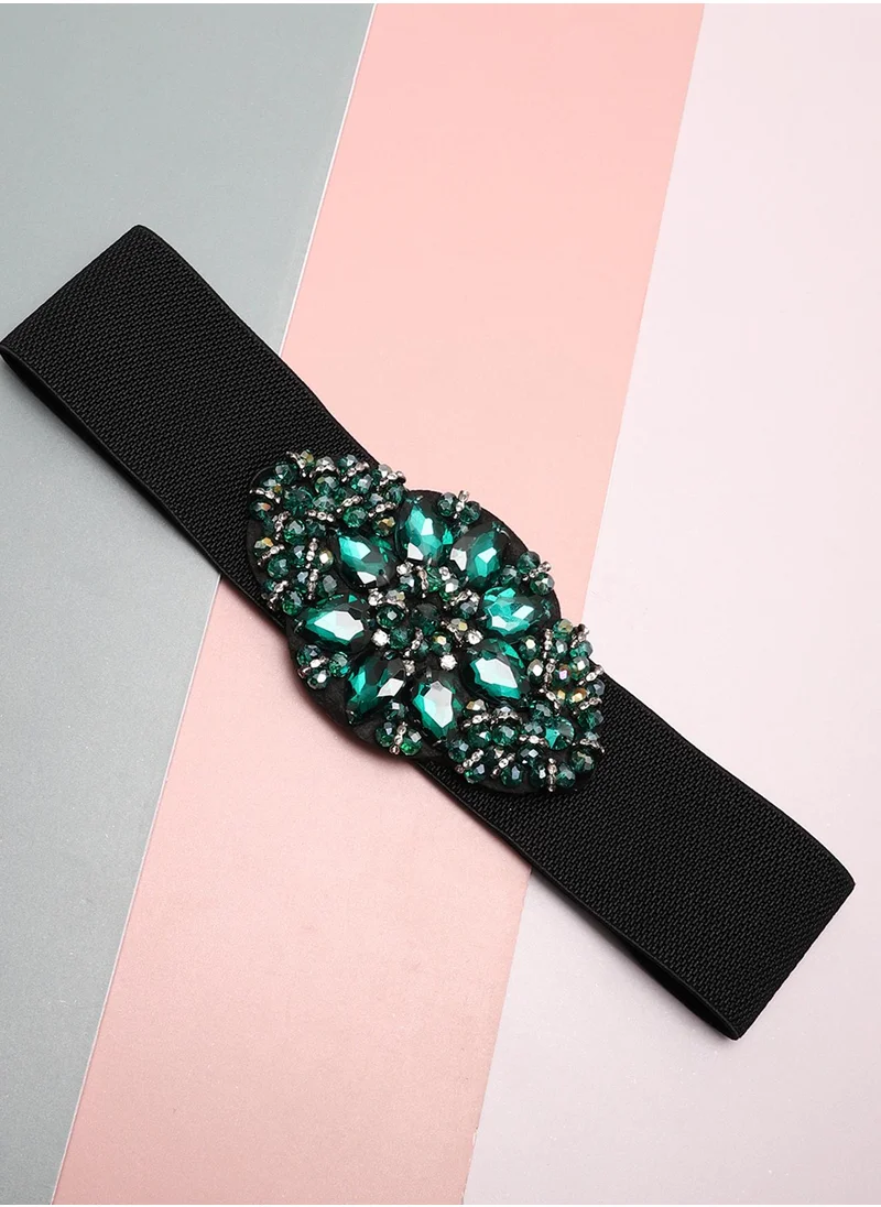 صوص هاوت Black Textured Waist Belt