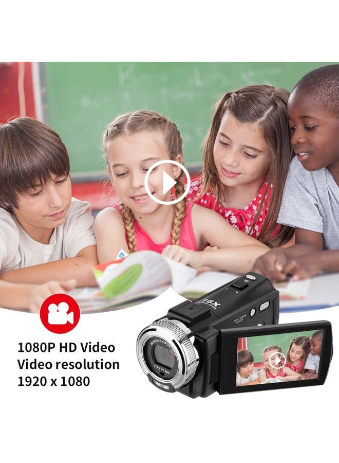 ORDRO Camcorders HDV-V12 HD 1080P Video Camera Recorder Infrared Night Vision Camera Camcorders with 16G SD Card and 2 Batteries - Image 5