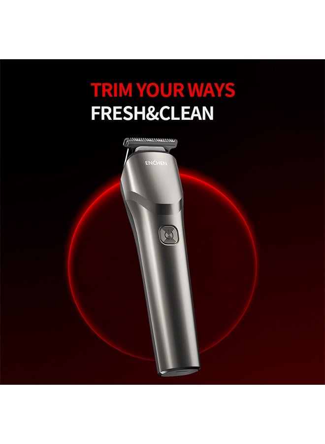 Men's Electric Beard Trimmer, All-in-One Grooming Kit, Suitable for Private Areas, Beard, Full Body, and Hair, Comes with 4 Guide Combs, USB Type-C Charging, 90-Minute Runtime, LED Indicator - Image 3