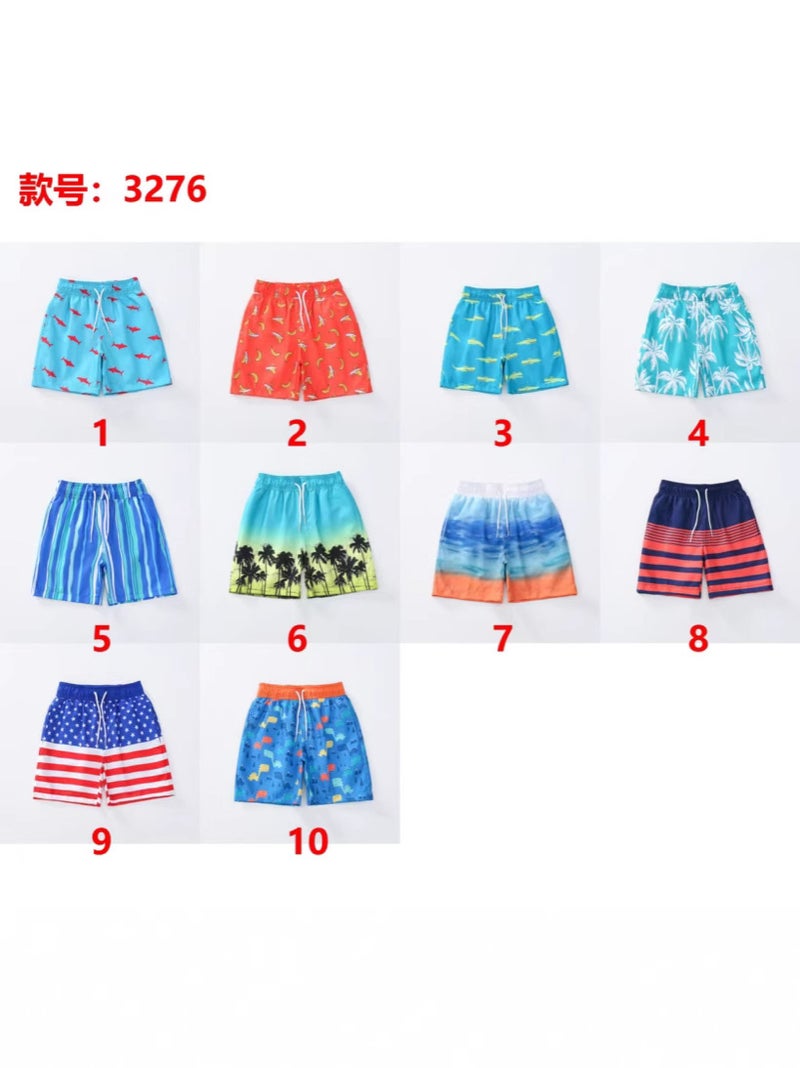 New Boys Casual Beach Pants Children'S Intranet Holiday Loose Lace-Up Adjusting Thin Sports Shorts - Image 2