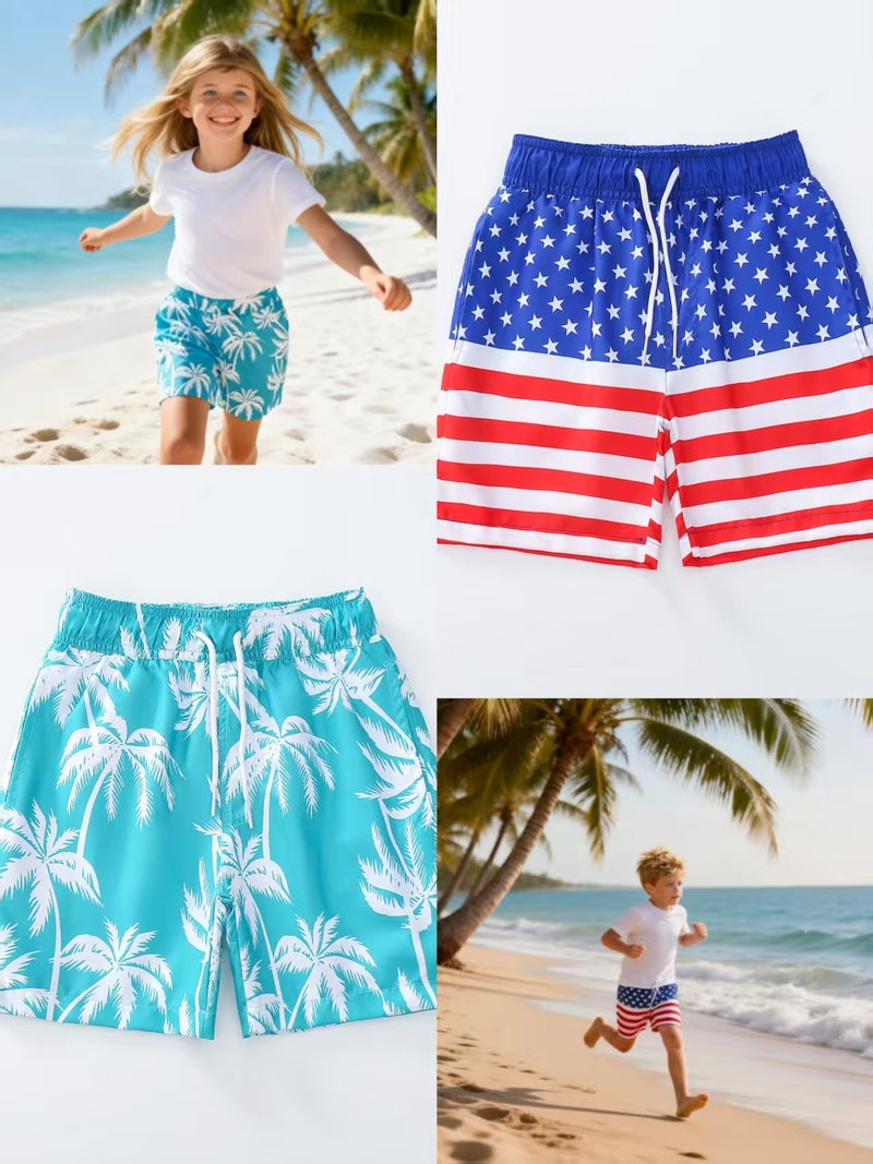 New Boys Casual Beach Pants Children'S Intranet Holiday Loose Lace-Up Adjusting Thin Sports Shorts - Image 3