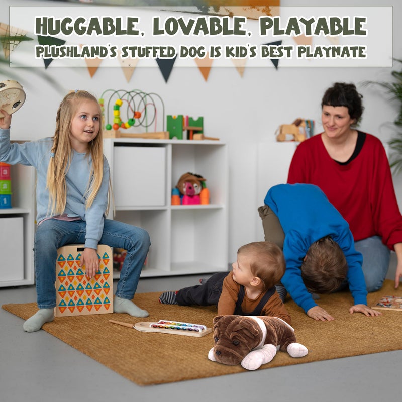 Plushland Realistic Stuffed Animal Toys Puppy Dog, Holiday Plush Figures for Kids, Babies to Play with (Bulldog 10") - Image 5