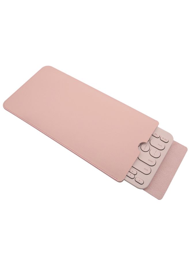 BURAQ For Logitech K380 Leather Keyboard Thin and Lightweight Portable Liner Bag Waterproof Protective Cover(Pink)  - Image 1