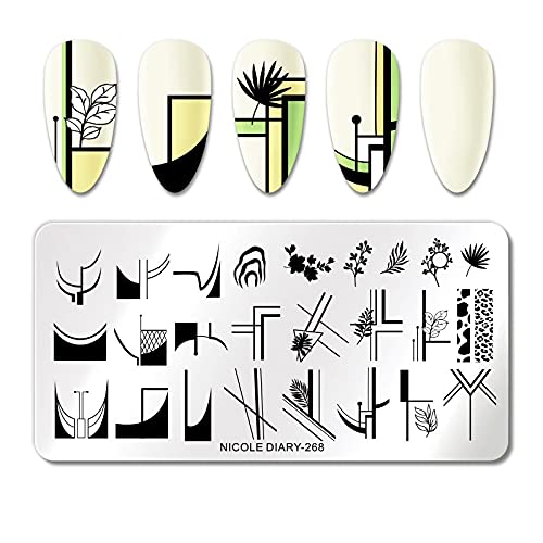 STORE 2508 Nicole Diary Stainless Steel Nail Stamping Image Plate Design 268 - Image 2
