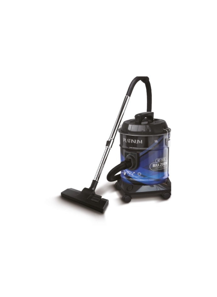 Platinum Platinum Drum Vacuum Cleaner 18L with Dust Indicator, 2000W, Innovative design  - Image 1