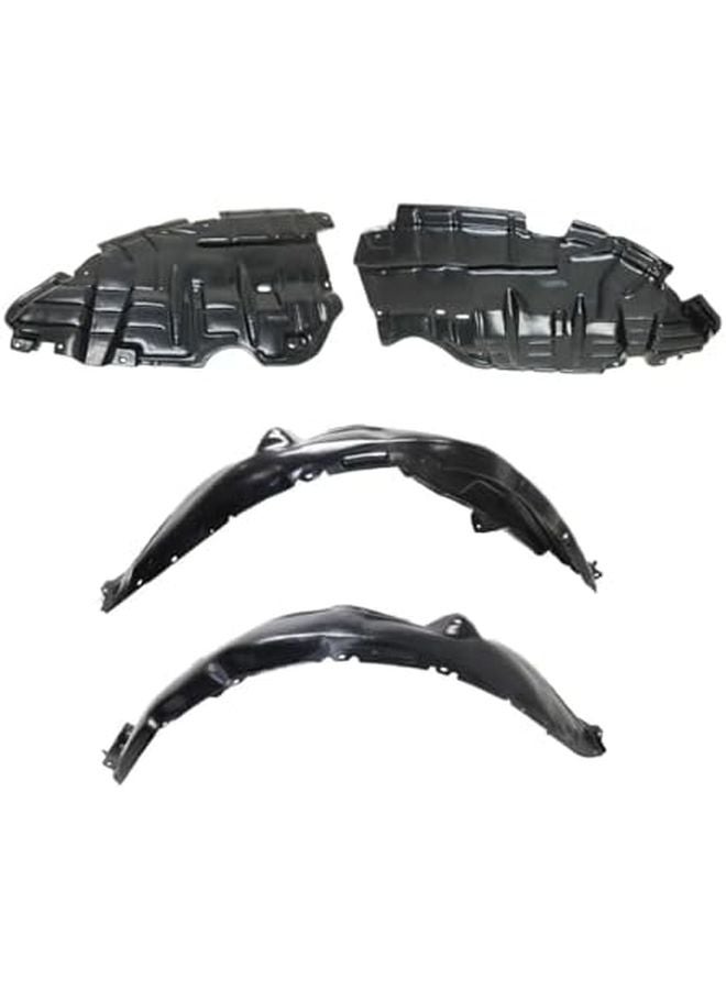 2015 2017 تويوتا كامري مجموعة واقي المصد الأمامي وغطاء هيكل المحرك السفلي أسود - Image 3