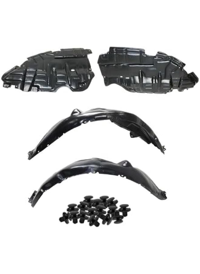 2015 2017 تويوتا كامري مجموعة واقي المصد الأمامي وغطاء هيكل المحرك السفلي أسود - Image 1