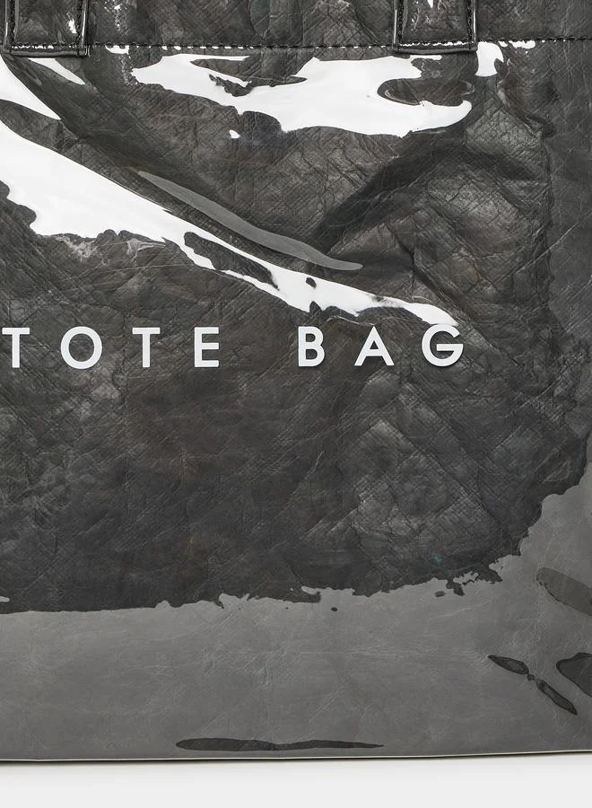 Styli Styli Black Glossy Tote Bag