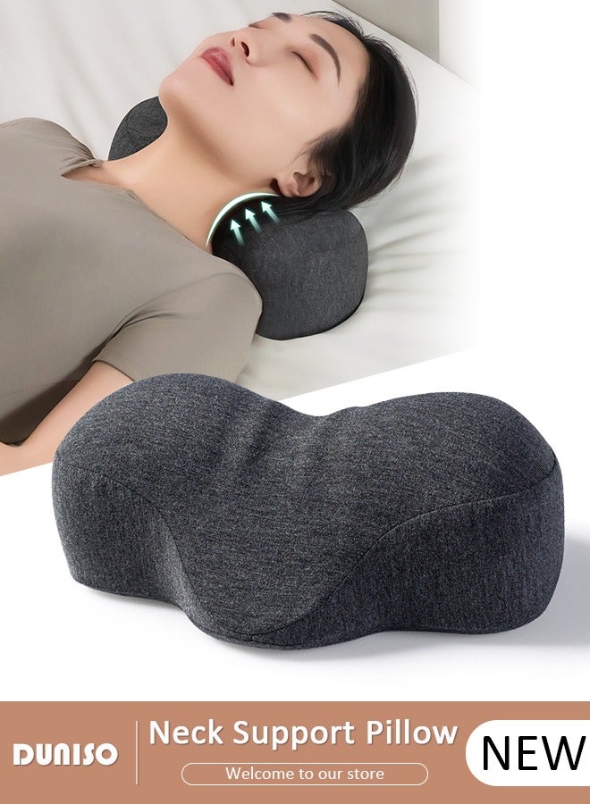DUNISO Ergonomic Orthopedic Neck Support Pillow, Cervical Pillow for Shoulder and Neck Pain Relief, Memory Foam Neck Pillow for Side Back Stomach Sleeping - Image 1
