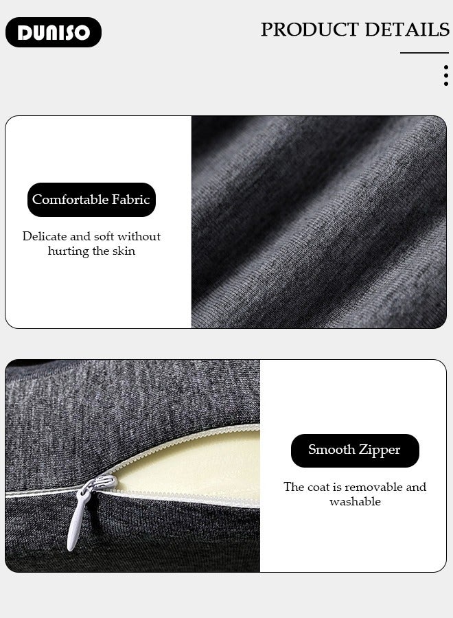 DUNISO Ergonomic Orthopedic Neck Support Pillow, Cervical Pillow for Shoulder and Neck Pain Relief, Memory Foam Neck Pillow for Side Back Stomach Sleeping - Image 2