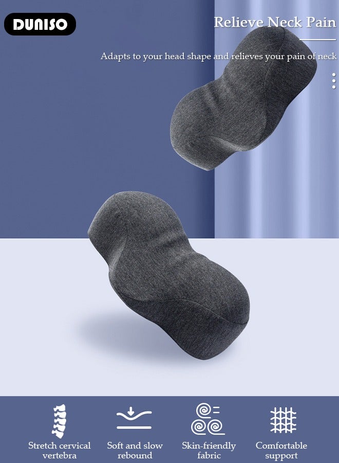 DUNISO Ergonomic Orthopedic Neck Support Pillow, Cervical Pillow for Shoulder and Neck Pain Relief, Memory Foam Neck Pillow for Side Back Stomach Sleeping - Image 4