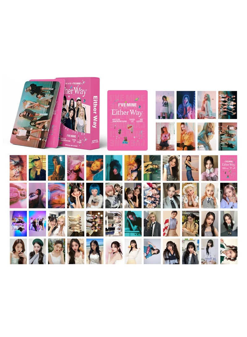 NIBEMINENT 55 Pcs Kpop IVE Eitherway Lomo Cards Card For Fans Collection Gifts - Image 1
