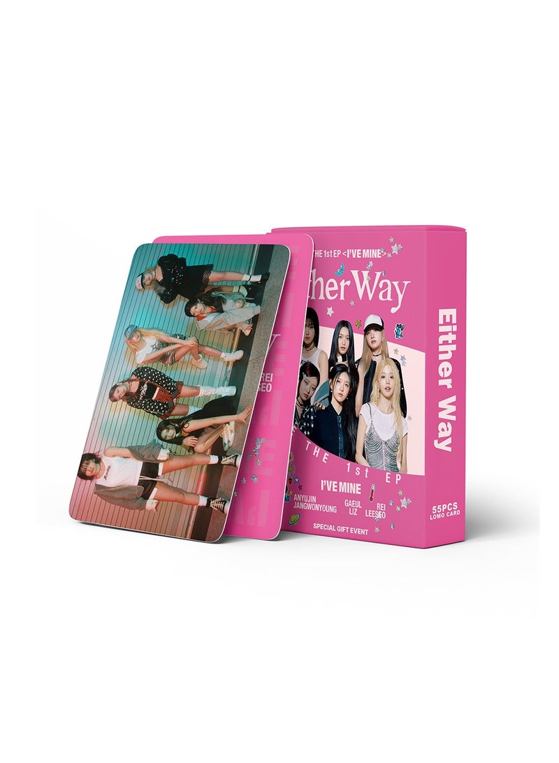 NIBEMINENT 55 Pcs Kpop IVE Eitherway Lomo Cards Card For Fans Collection Gifts - Image 2