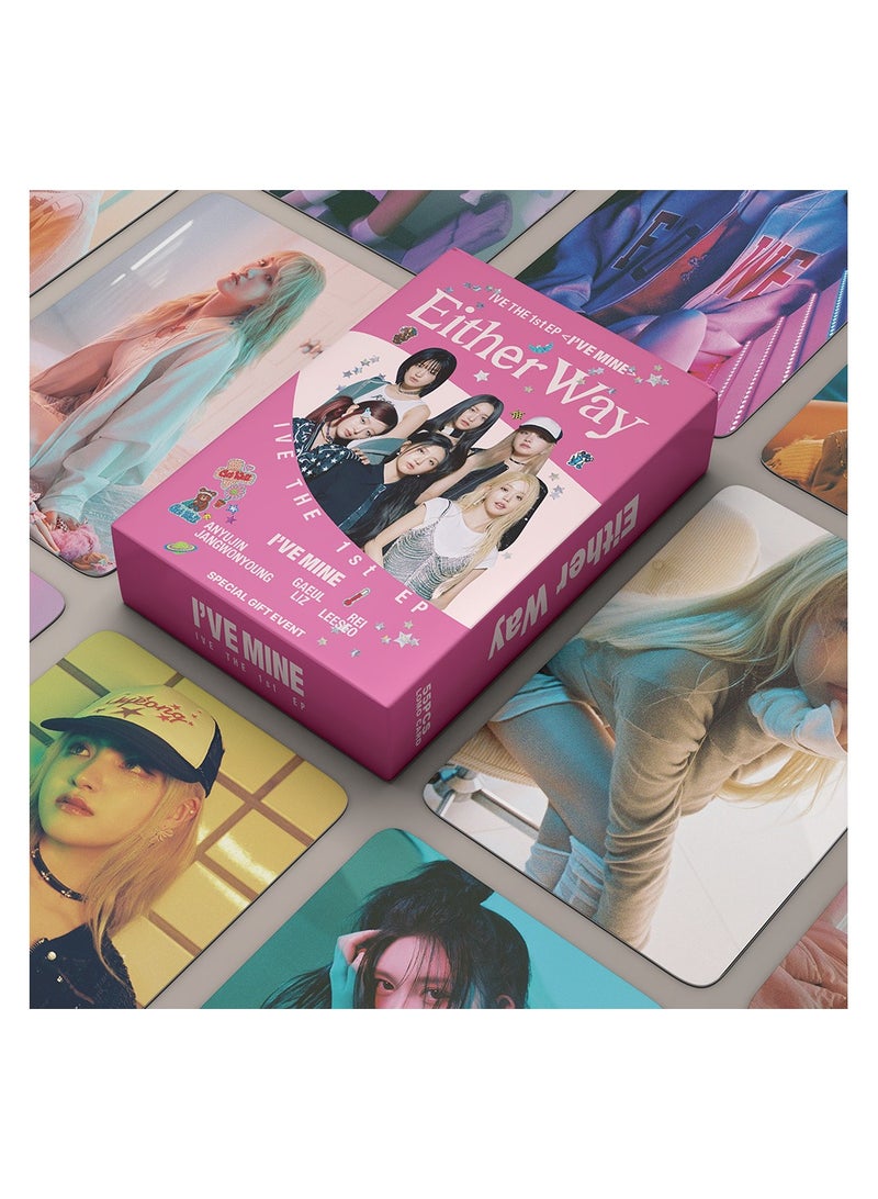 NIBEMINENT 55 Pcs Kpop IVE Eitherway Lomo Cards Card For Fans Collection Gifts - Image 3
